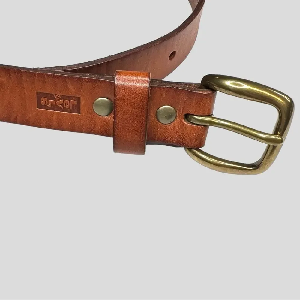 Levi's Brown Full Grain Leather Belt Size M 25